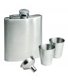 Set: hip flask, 2 cups, funnel Set: hip flask, 2 cups, funnel