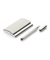 Gift set white – touch pen, business card holder