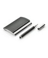 Gift set black – touch pen, business card holder