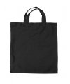 Cotton bag with short handles black Cotton bag with short handles black
