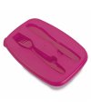 Food Plastic Box With Knife And Fork