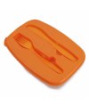 Food Plastic Box With Knife And Fork