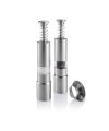 Helix pepper and salt push mill set