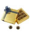 Golden pralines box