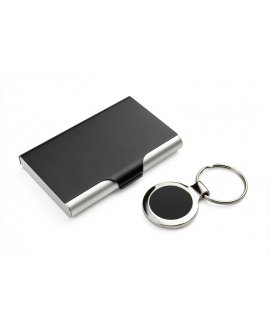 Business card holder and keychain