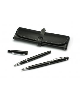Writing set MONTANA black: ball pen and roller pen Writing set MONTANA black: ball pen and roller pen
