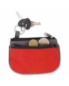 Douple Zip Purse  Key Ring