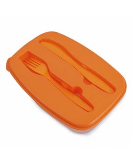 Food Plastic Box With Knife And Fork