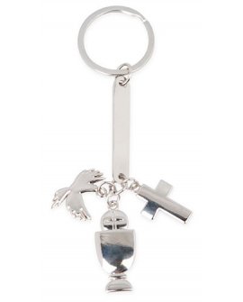 Charming Communion Shaped Metal Key-Ring Charming Communion Shaped Metal Key-Ring