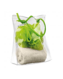 Vannas istabas komplekts plastmasas maisiņā Vannas istabas komplekts plastmasas maisiņā